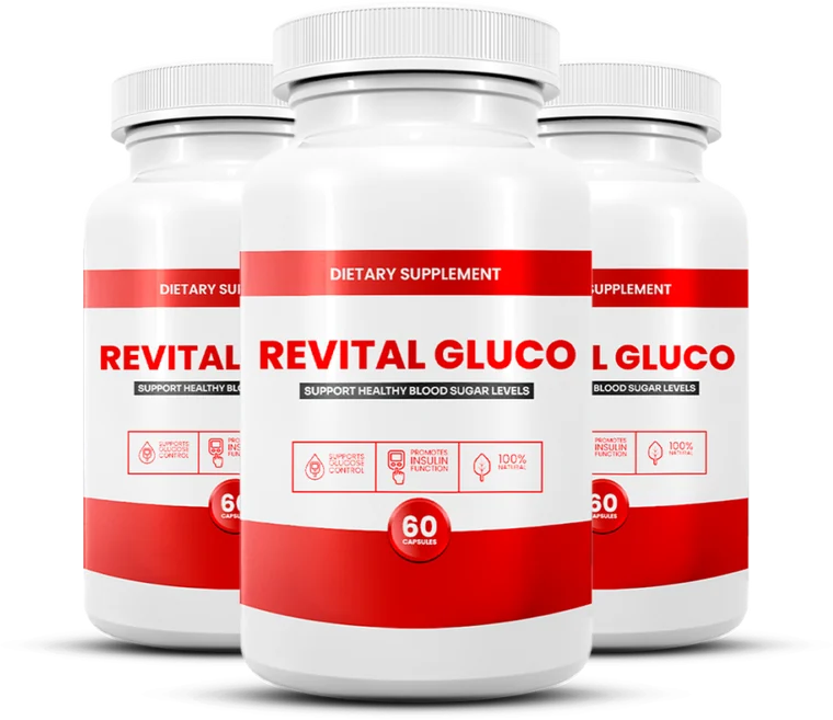 RevitalGluco blood sugar support capsule bottles